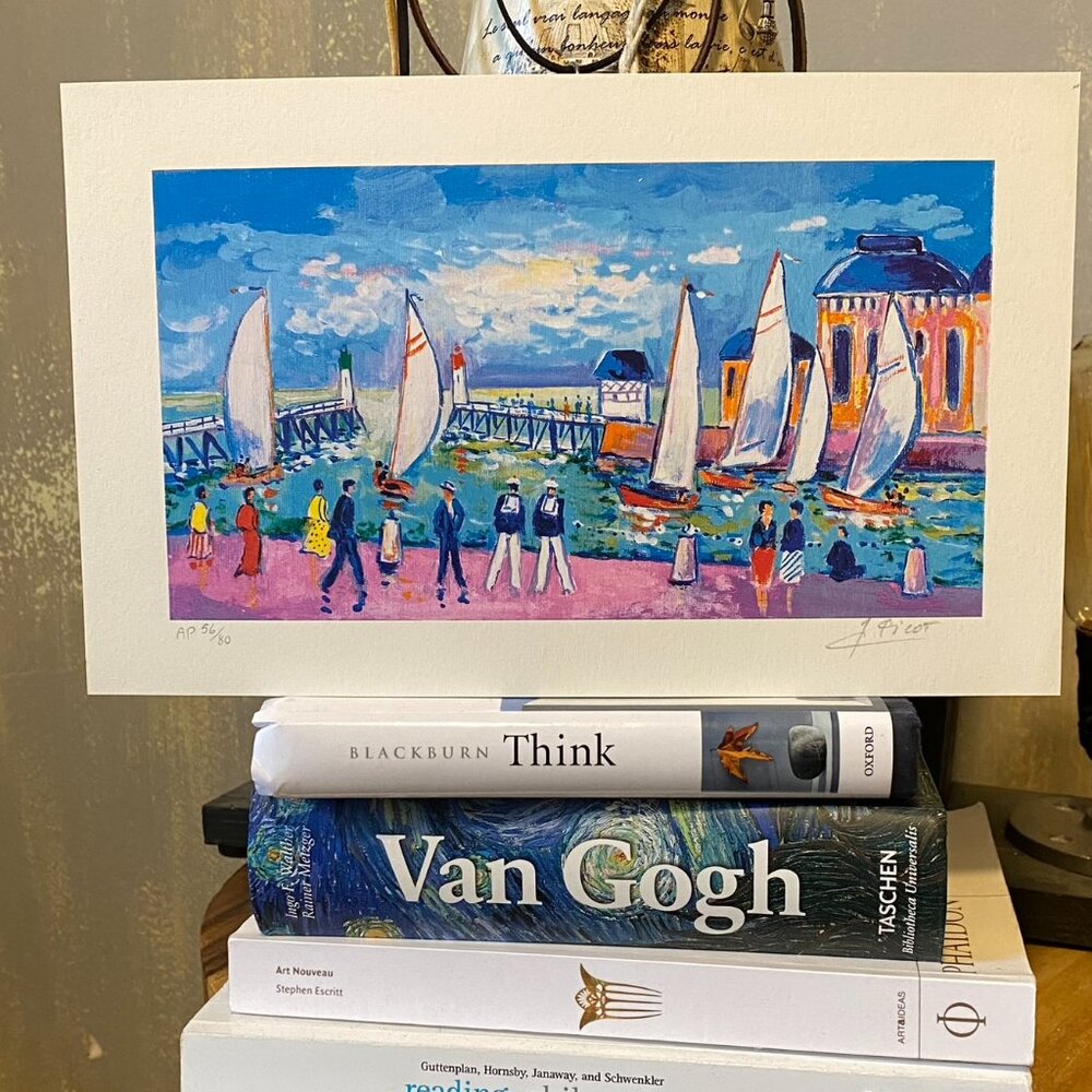 Jean-Claude Picot Hand Signed & Hand Embellished Sailboats with COA